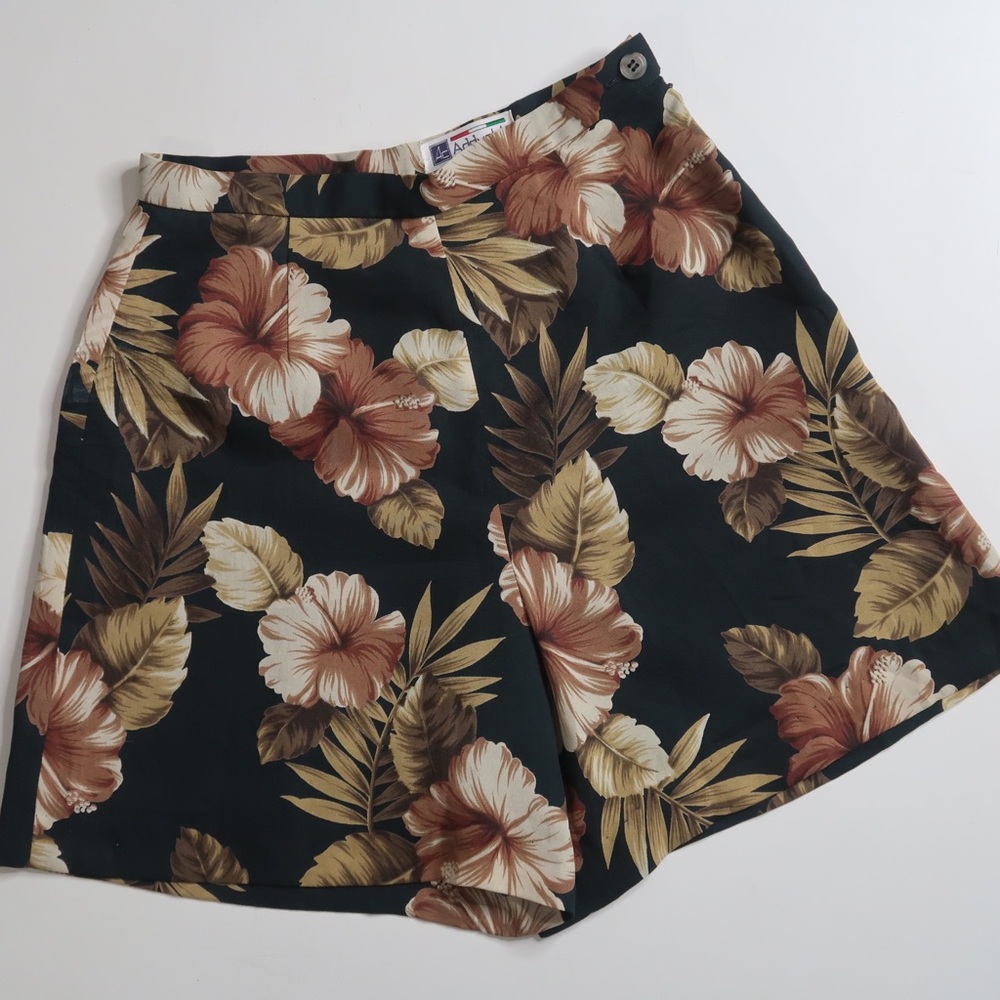 Vintage Addyclub Tropical Floral Print Shorts